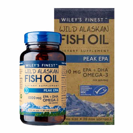 Wiley's Finest Wild Alaskan Fish Oil Peak Epa 1250mg 60 Caps - Horans Healthstore