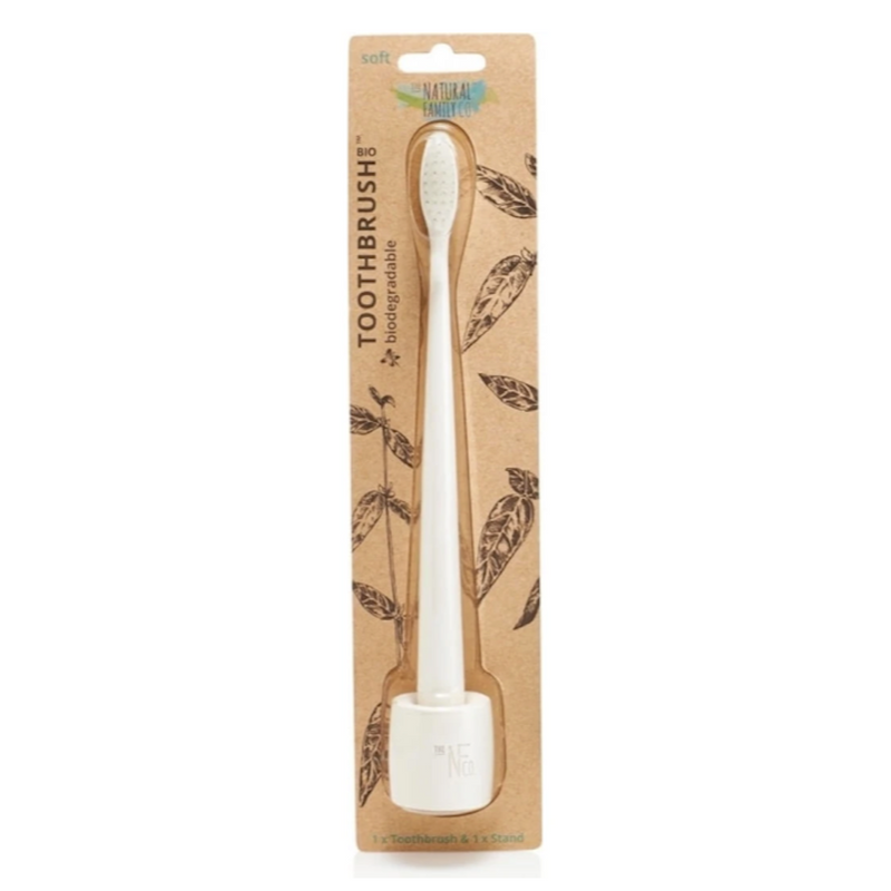 The Natural Family Co.
Bio
Toothbrush with Holder Soft - White - Horans Healthstore