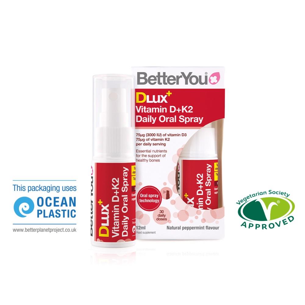 BetterYou Dlux+ Vitamin D+k2 Oral Spray 12ml - Horans Healthstore