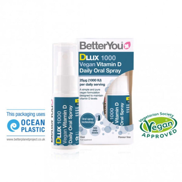 Betteryou Dlux 1000 Vegan Vitamin D Oral Spray 15ml - Horans Healthstore