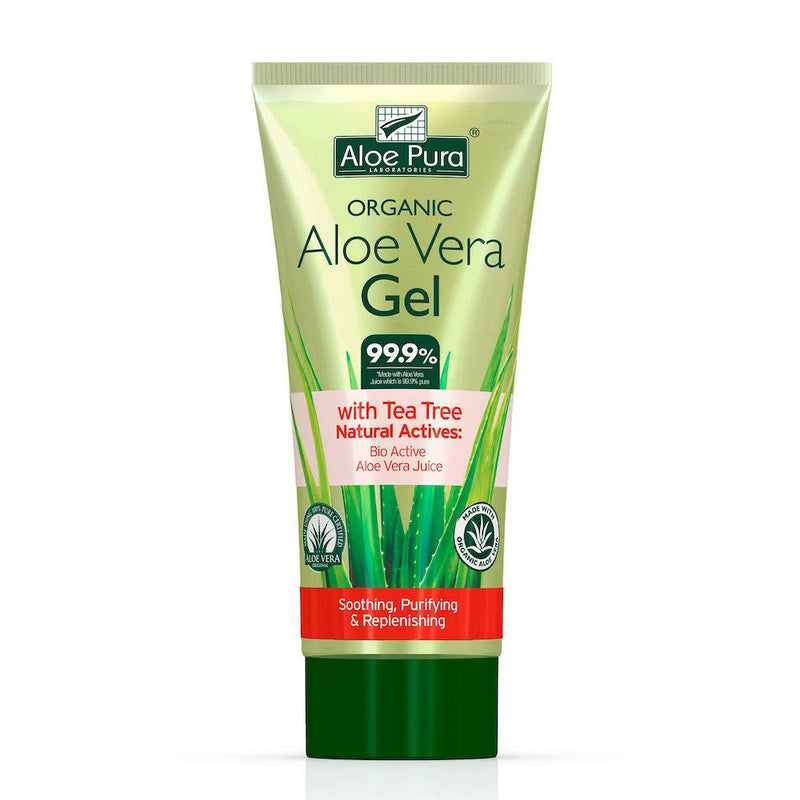 Aloe Pura Optima Organic Aloe Vera Gel With Tea Tree 200ml - Horans Healthstore