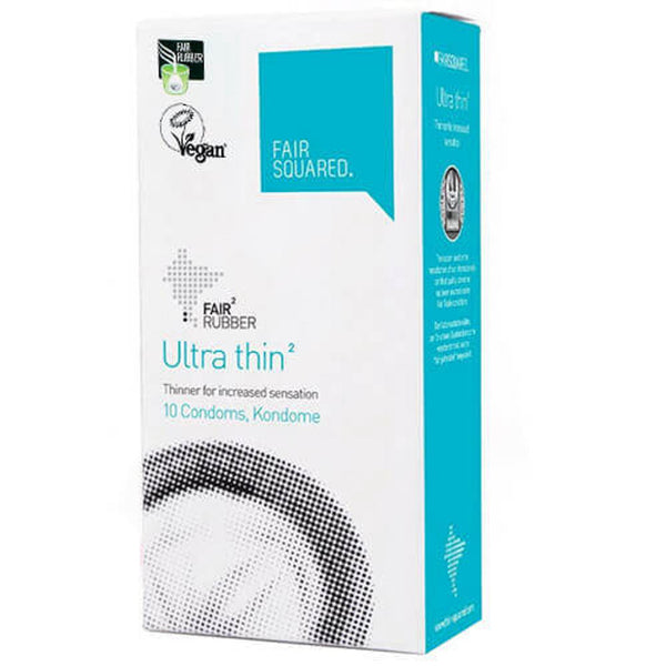 Fair Squared Condoms - Ultra Thin- 10pc Vegan - Horans Healthstore