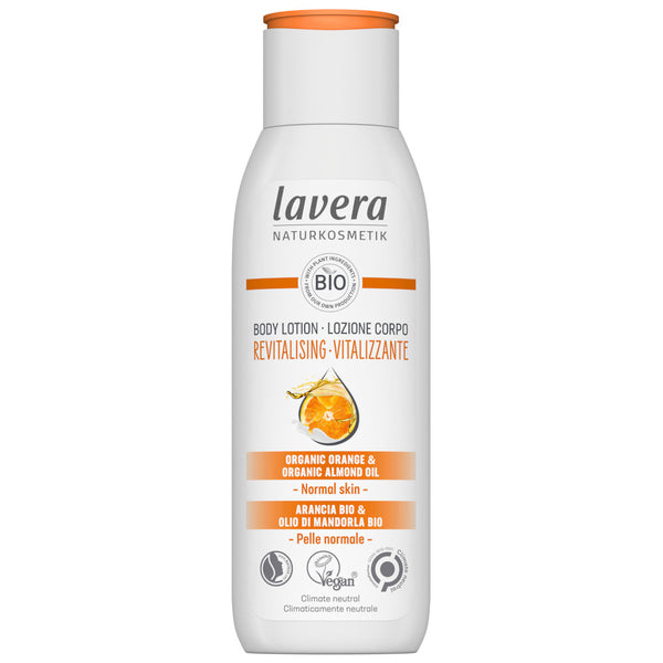 Lavera Revitalising Body Lotion 200ml - Organic Orange and Organic Almond Oil - Horans Healthstore
