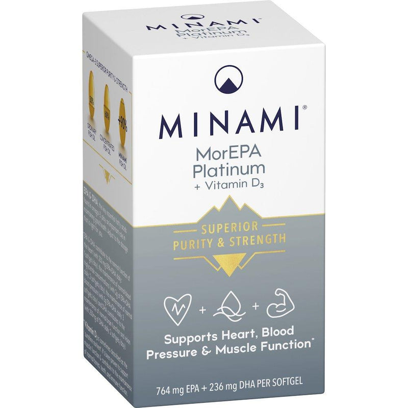 Minami Morepa Platinum + Vitamin D3 Orange Flavour 60 Softgels - Horans Healthstore