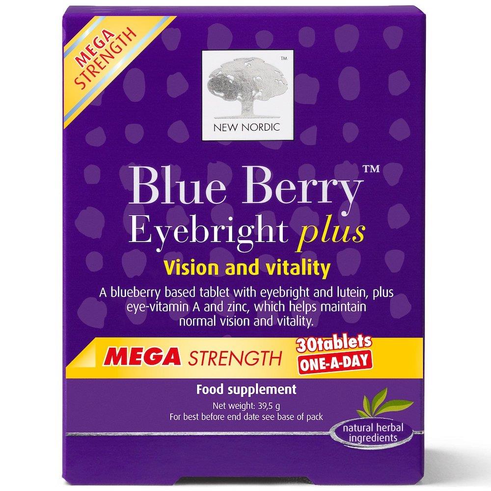 New Nordic Blueberry Eyebright Mega 30 Tablets - Horans Healthstore