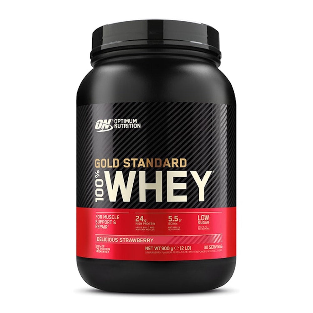 Optimum Nutrition Gold Standard 100% Whey Powder Strawberry 908g - Horans Healthstore