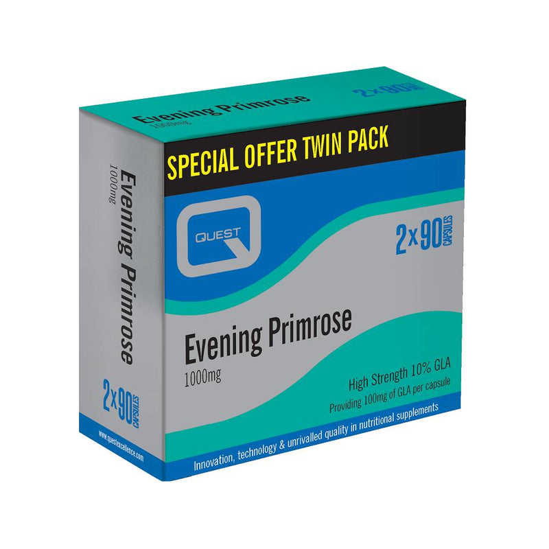 Quest Evening Primrose Oil 1000mg (twin Pack 2x90) 180 Capsules - Horans Healthstore