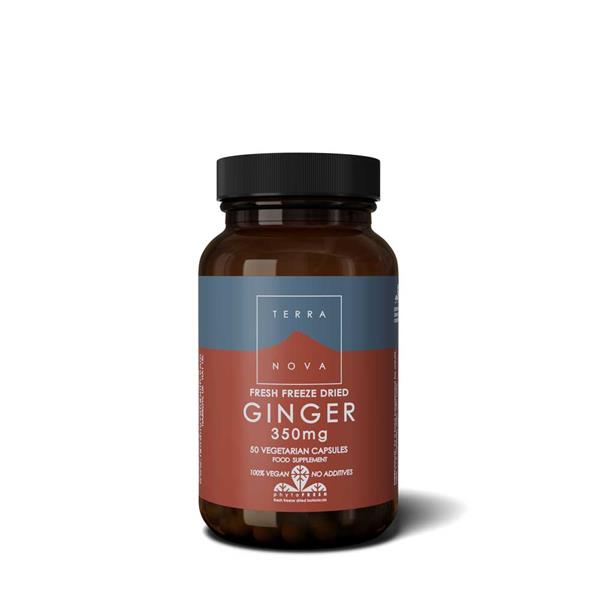 Terranova Ginger 350mg (fresh Freeze Dried, Organic) 50s - Horans Healthstore