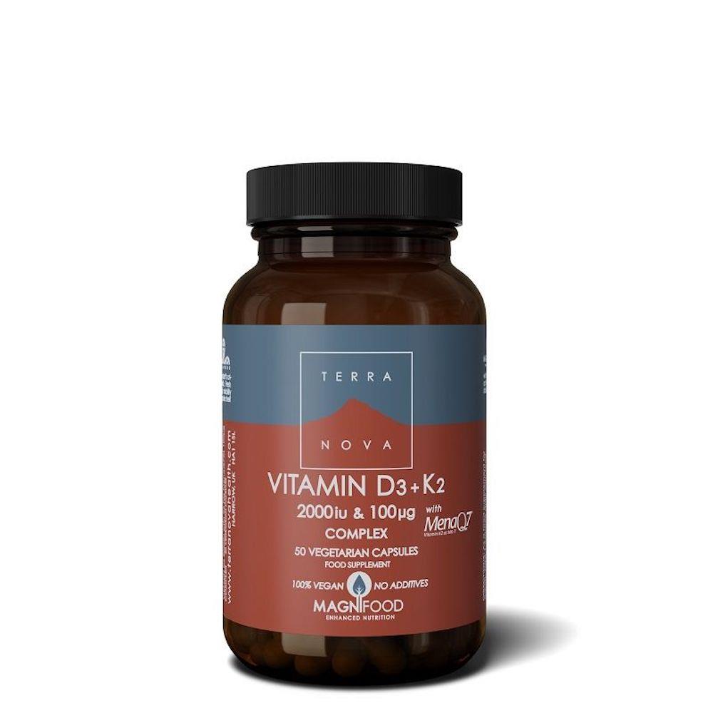 Terra Nova Vitamin D3 2000iu & Vitamin K2 100ug 100s - Horans Healthstore