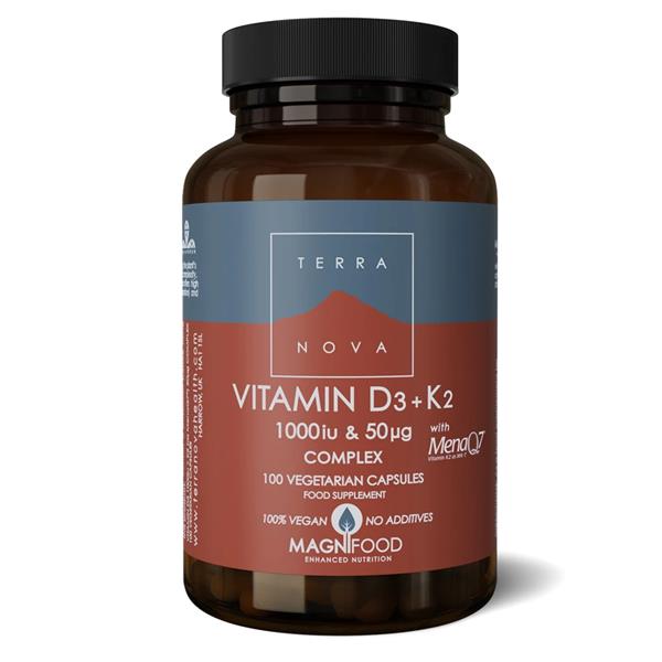 Terranova Vitamin D3 1000iu + K2 50ug 50s - Horans Healthstore