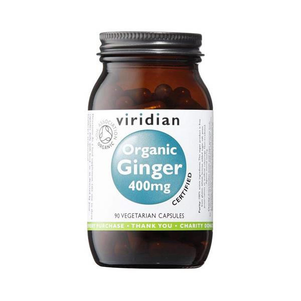 Viridian Organic Ginger Root, 400mg Veg Caps - Horans Healthstore