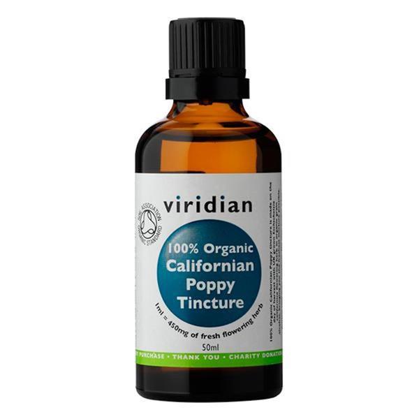 Viridian Organic Californian Poppy Tincture 50ml - Horans Healthstore