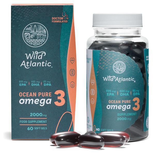Wild Atlantic Health Ocean Pure Omega-3  60 Caps - Horans Healthstore